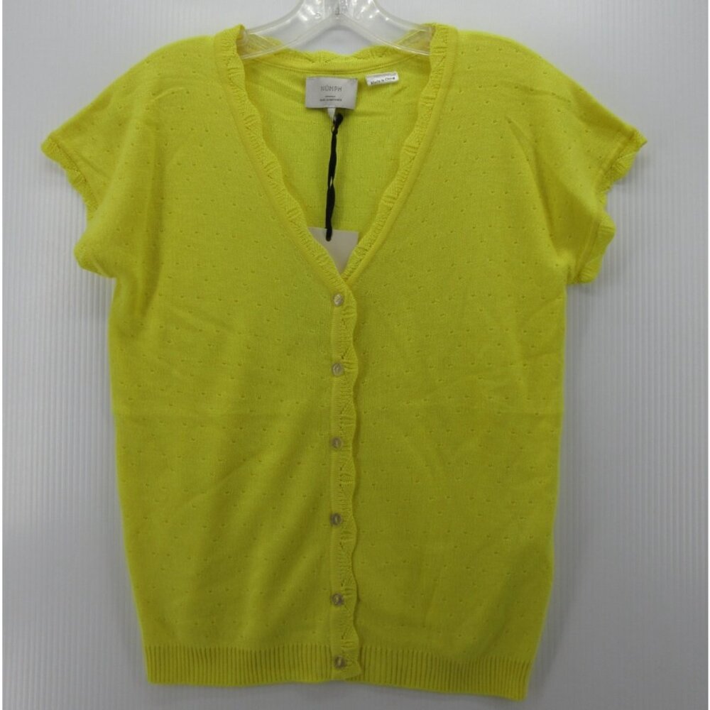 Numph Sweater Small Anthropologie Cardigan Button Up Sheer Knit NEW